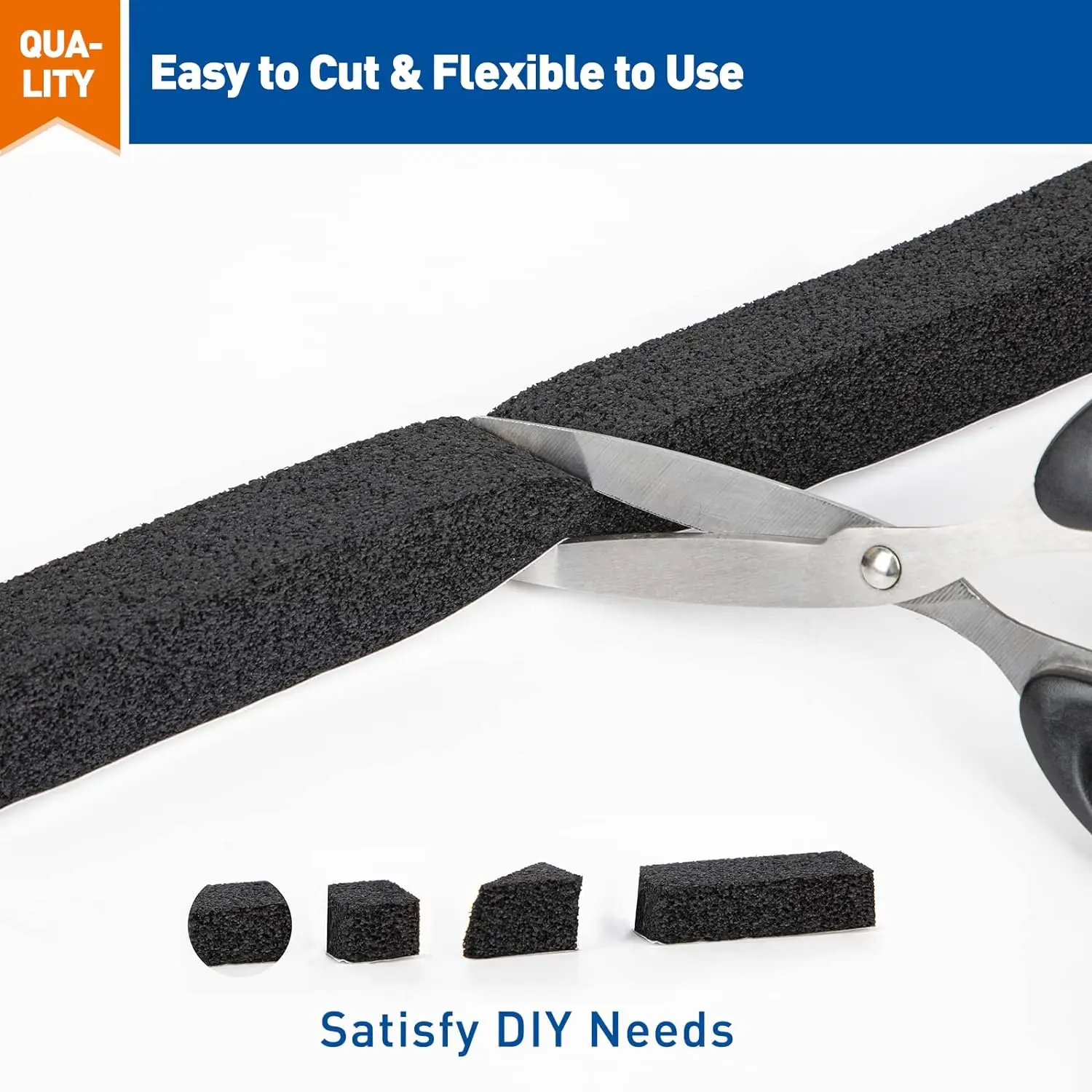 Adhesive Foam Weather Stripping 2 Rolls 1 Inch X 0.75 Inch X 6.5ft Air Conditioner Window Seal Open Cell High Resilience