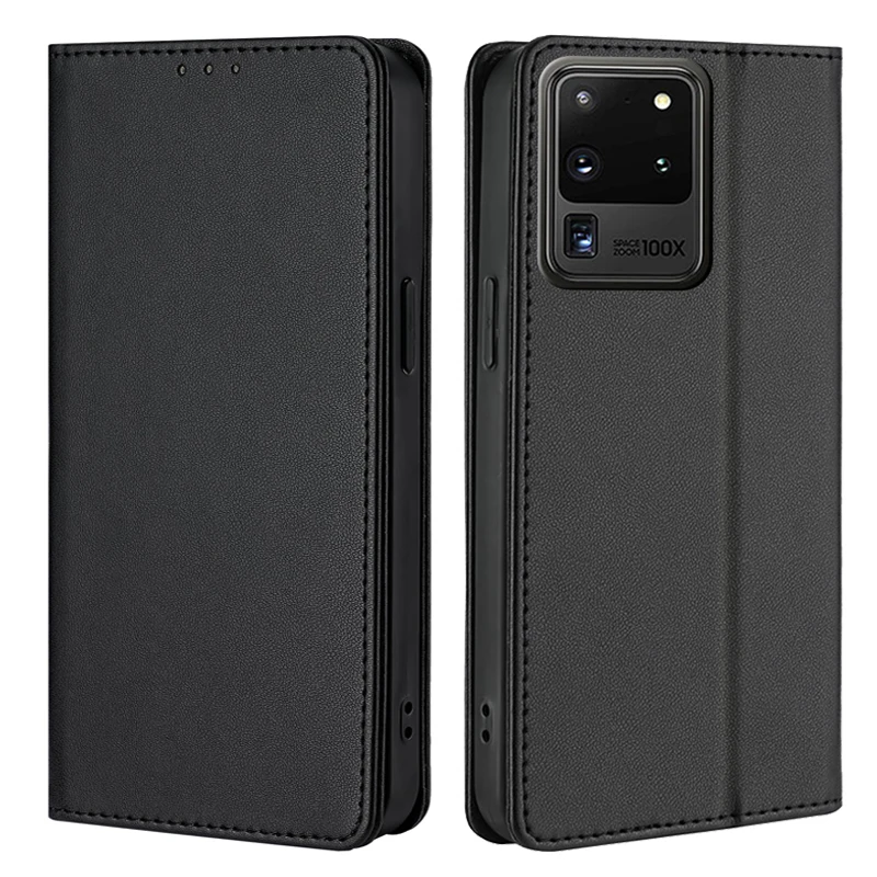 Leather Flip Cover with Card Slot - Universal Phone Protective Case