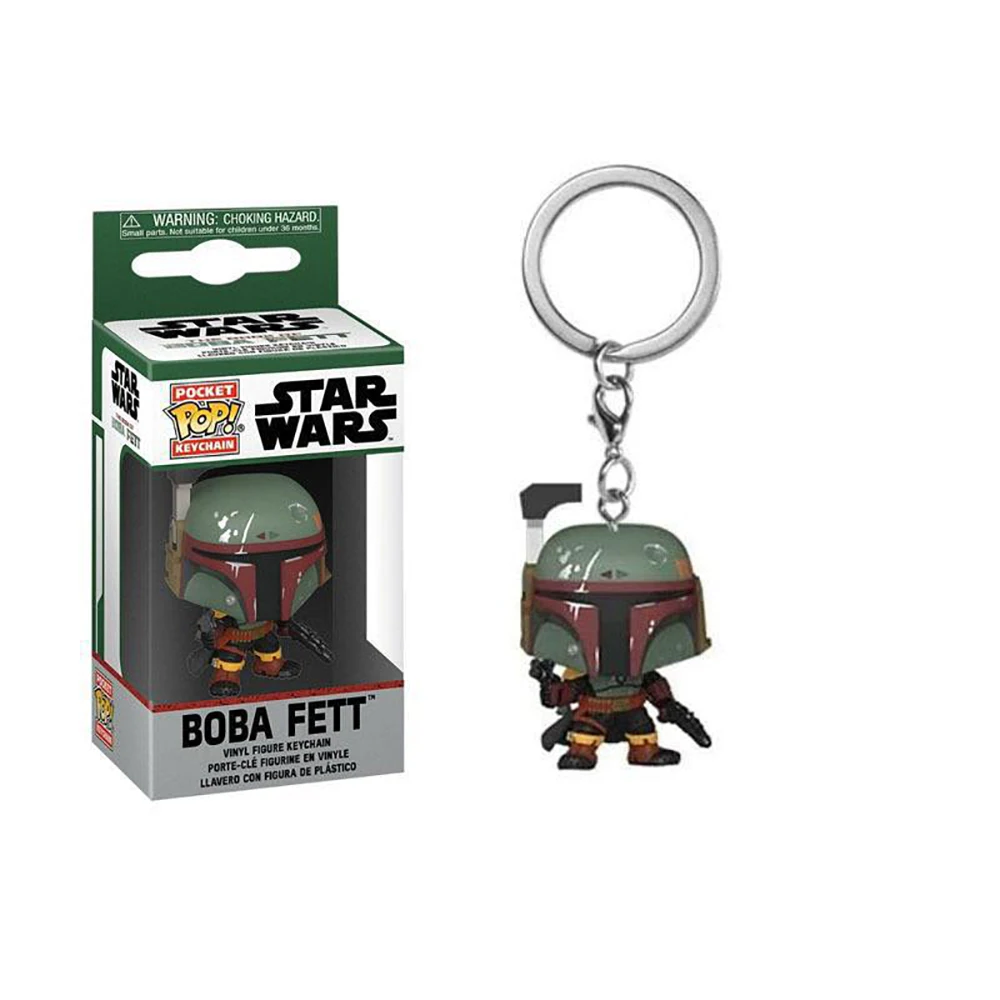 FUNKO POP Star Wars Keychain Classic Doll Cute Yoda Chewbacca Luke Birthday Gift Keychain Christmas Festival Backpack Pendant 5