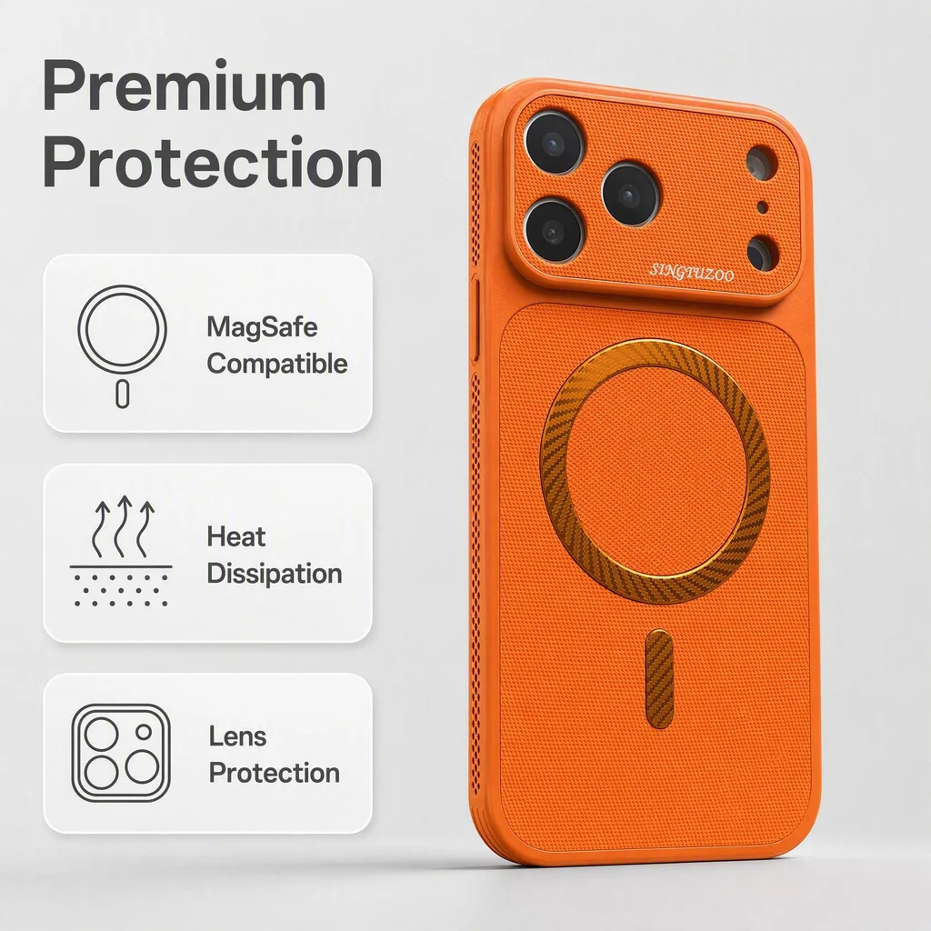 Premium Honeycomb Cooling Phone Case with Skin Feel and Shockproof Protection