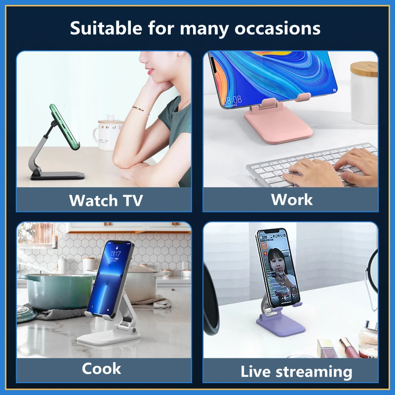 Foldable Metal Desktop Mobile Phone Stand For iPad iPhone 13 X Smartphone Support Tablet Desk Cell Phone Portable Holder Bracket 6 S2dfb51dbc4e9478791670cb987f3c1821