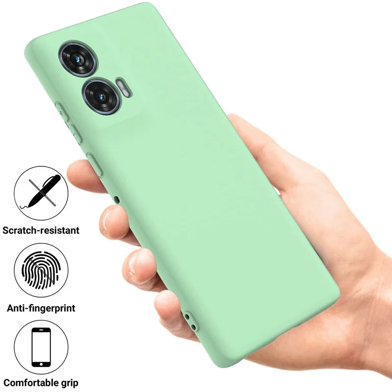 XINYEXIN Cover Per Motorola Edge 50 Fusion – Silicone Morbido Antiurto Con Motivo Sorriso, Verde