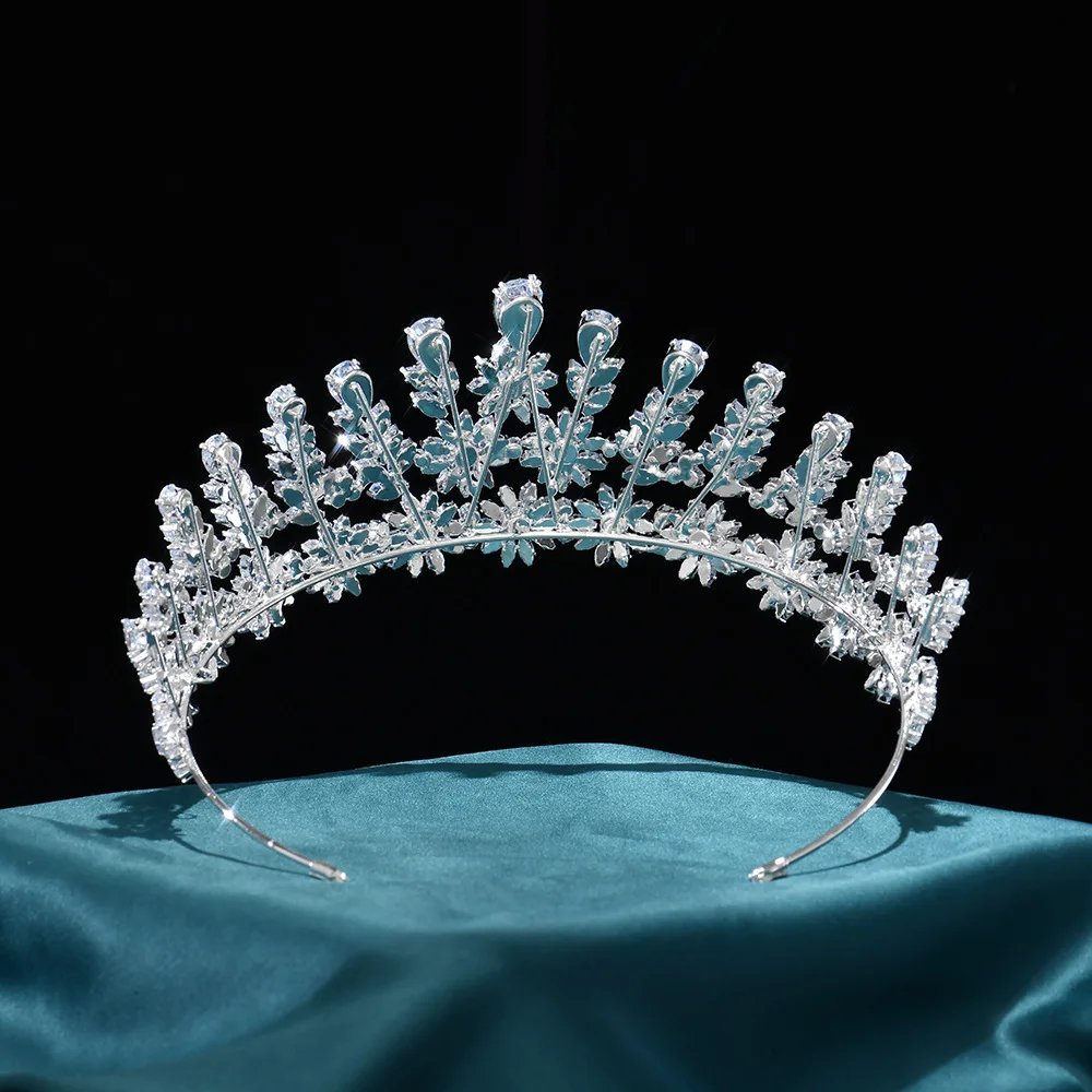 Luxus Braut Diademe Kronen für Hochzeit Kopfschmuck Prinzessin Königin Perle Kronen für Frauen Festzug Braut Haarschmuck Kopf bedeckungen – Detail 11