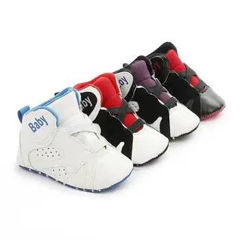 Meckior 2024 New Baby Boys Girls Sneakers Soft Bottom Non-slip Baby Soccer Basketball Sports Shoes First Walker Crib Shoes 1