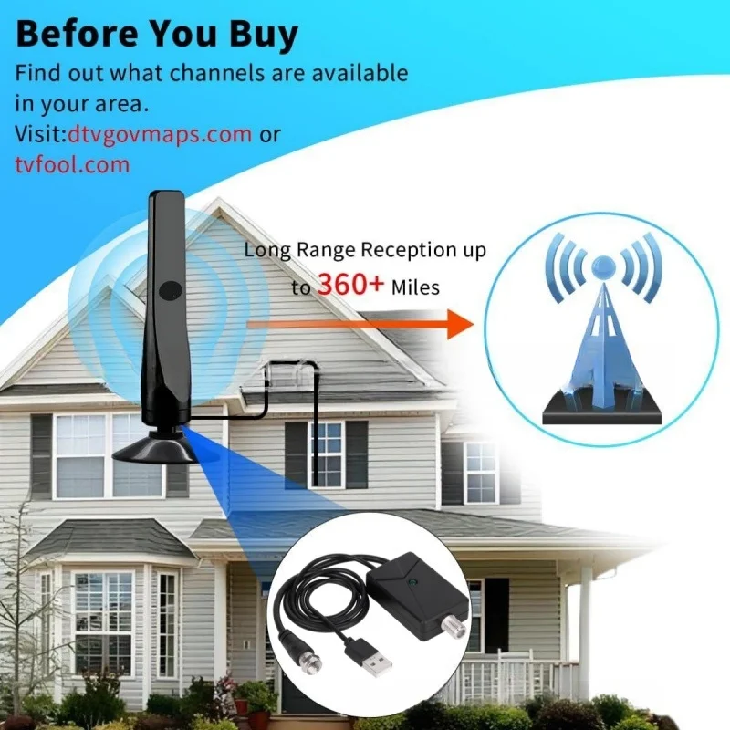 Cross Border Supply Of Indoor Ground Wave Digital TV Antennas HDTV-T Vertical Ground Wave Antennas For Europe And America