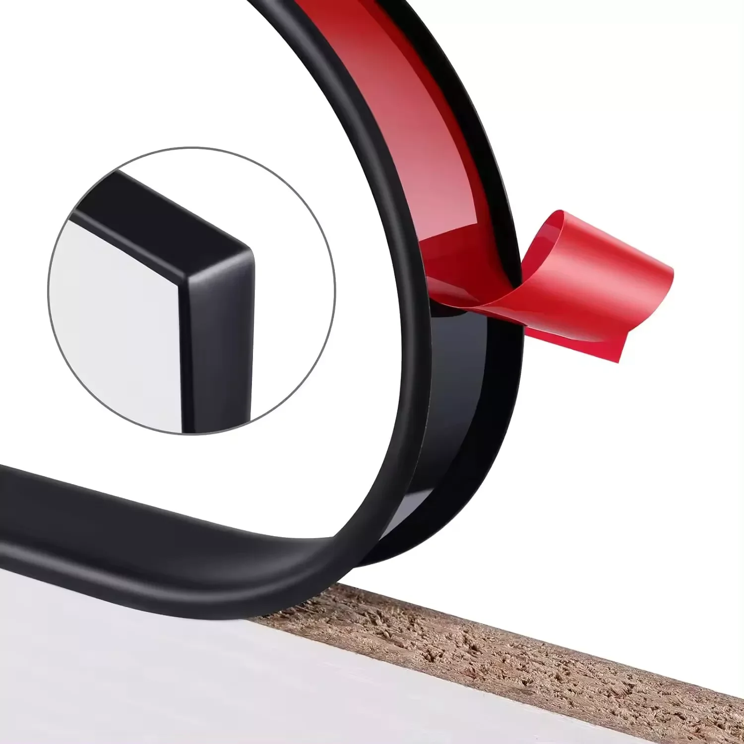1pc 5M 15mm Meter Rubber Edge Strip Anti-Collision Protection Strip Edge Shield U-Shaped Sealing For Metal Glass