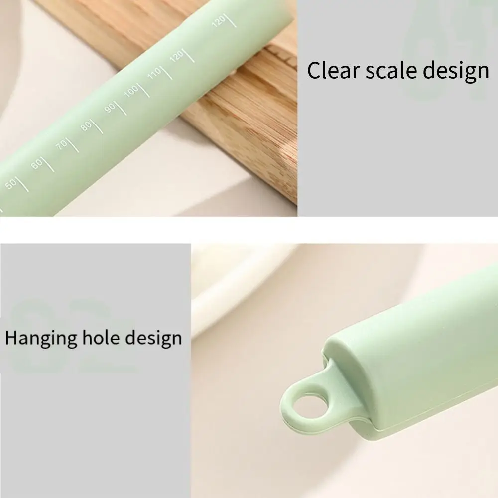 Description Picture 6 of itemFood Grade Non-Stick Silicone Rolling Pin Heat-Resisting Flour Roller Kitchen Cooking Baking Tool For Pasta Cookie Dough