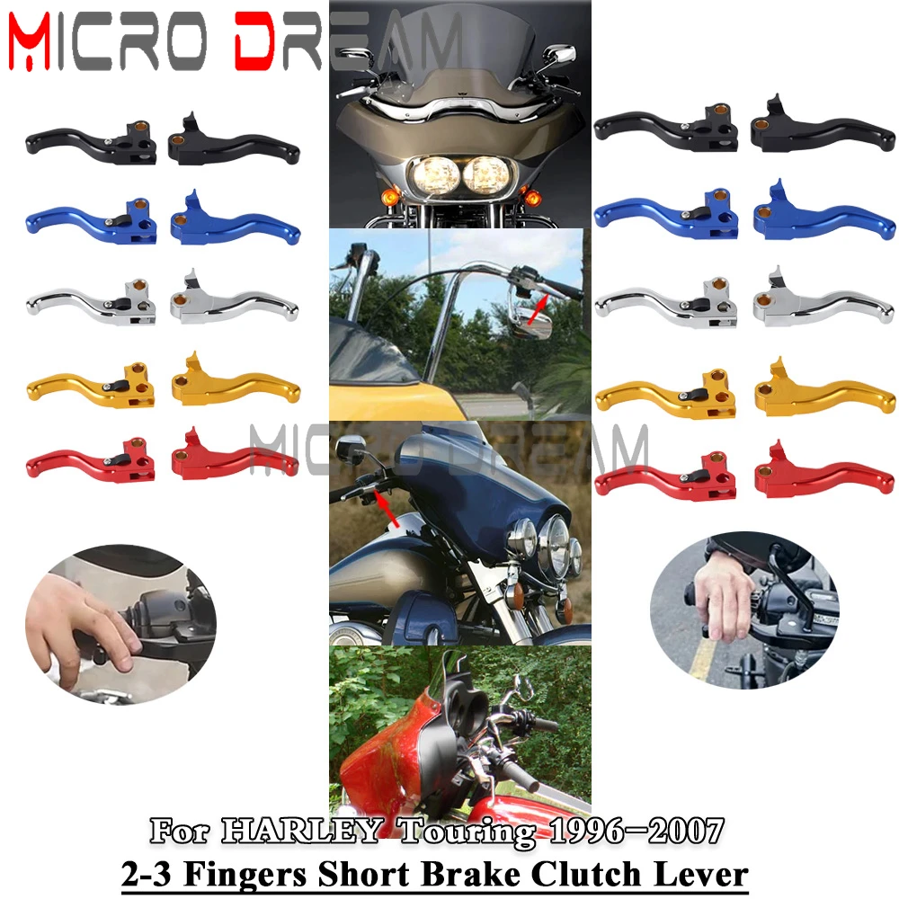 

2-Finger 3-Finger Brake Clutch Lever For Harley Touring Road King Street Electra Glide Classic Standard Road Glide FLTR/I 96-07
