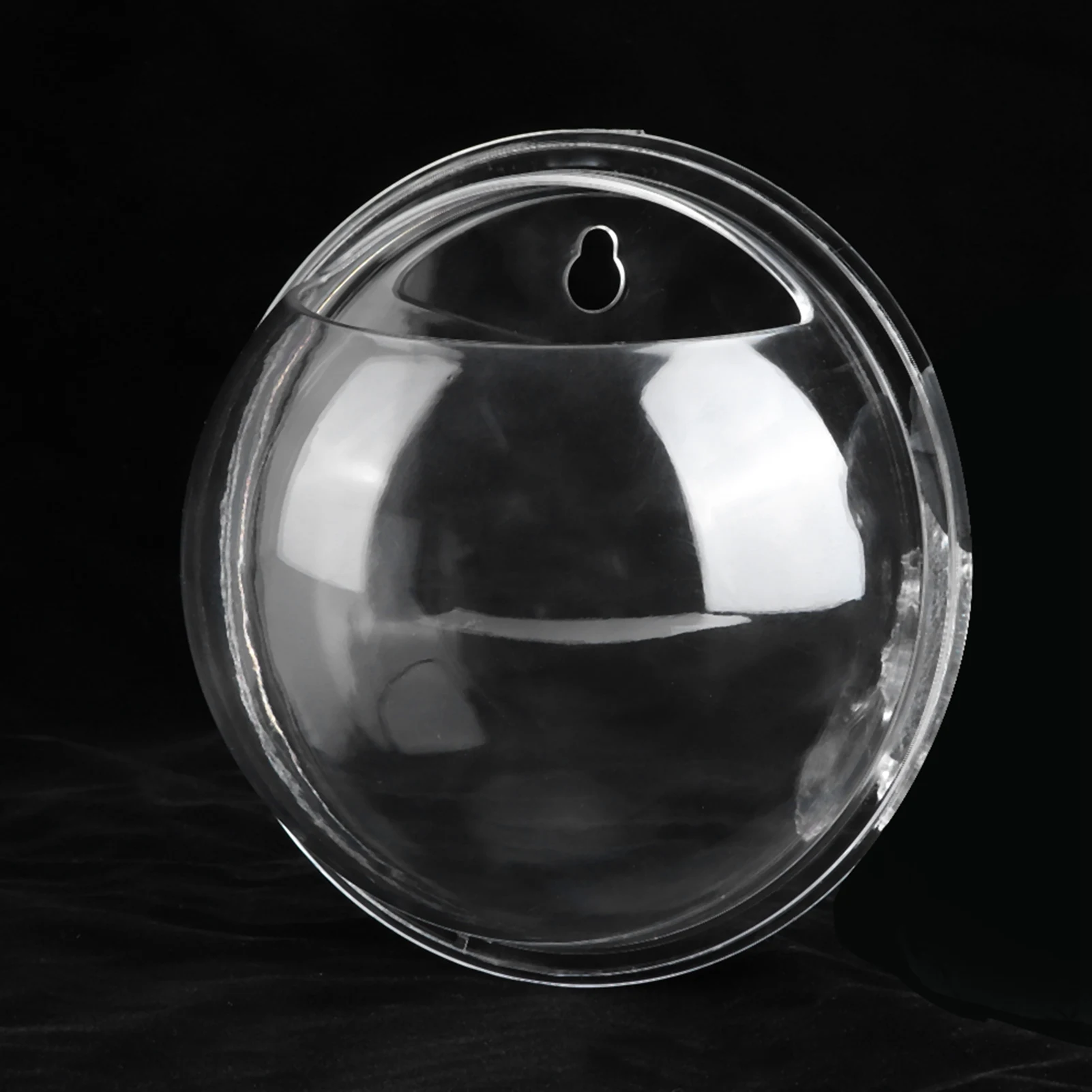 Mini Wall Mounted Hanging Transparent Fish Bowl Acrylic Fish Tank Aquarium Decoration 15cm Transparent Bowl