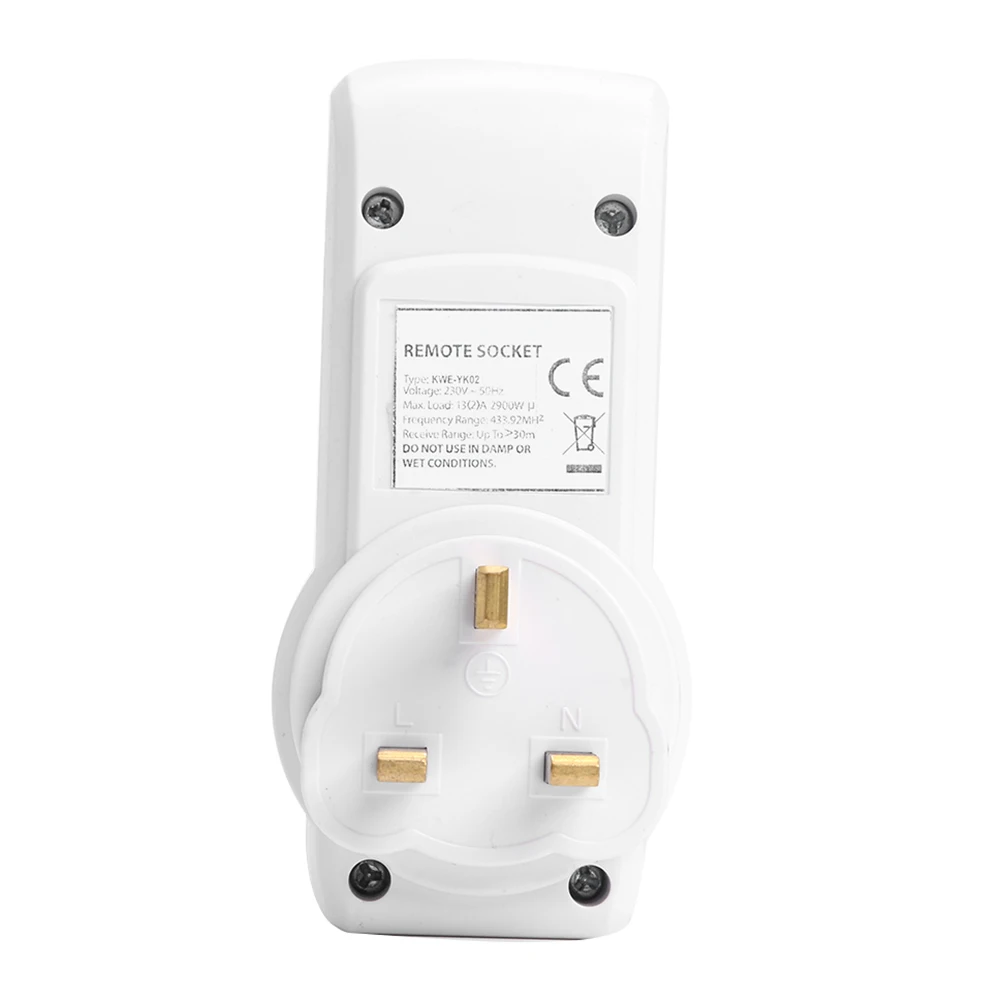 UK Plug Excellent Craftsmanship Well Durability Wireless Remote Control Smart Socket Electrical Outlet Lamp Power Switch