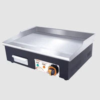 Commercial Electric Grill Skillet Stainless Steel Electric Griddle Grooved & Flat Large Hotplate Teppanyaki Grill 2