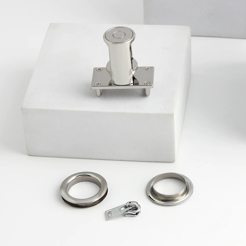 1/5Sets Gold,Silver Metal Rectangle Turn Lock Twist Clasp For Leather Craft Handbags Shoulder Bags Buckles Hardware Accessories