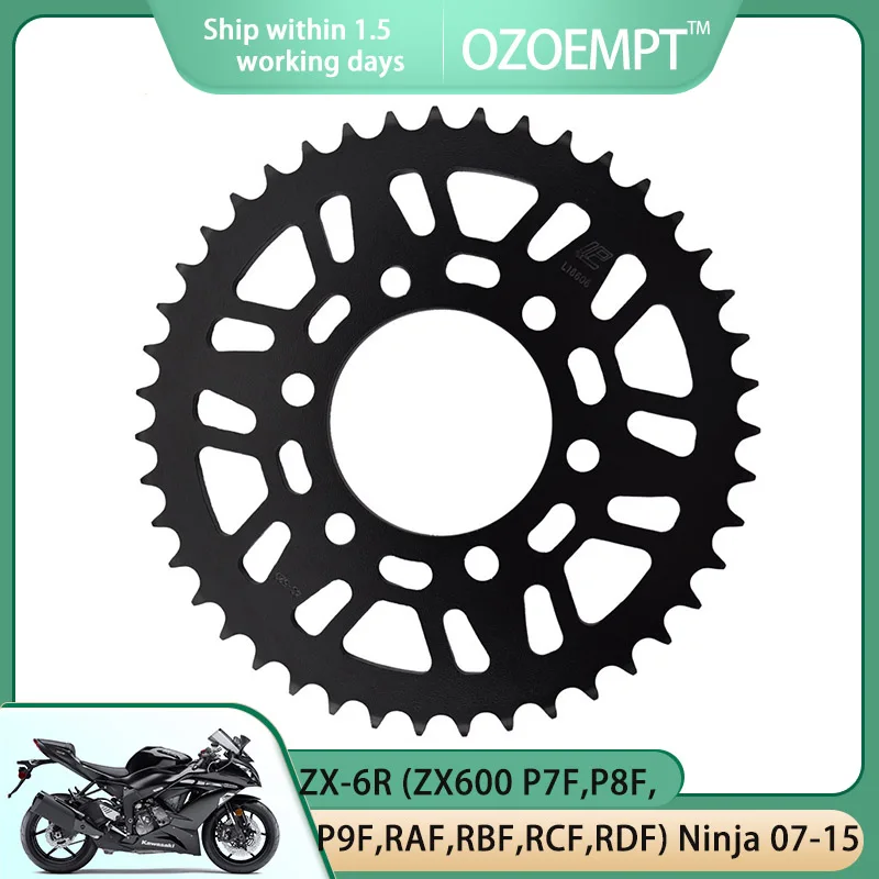 

OZOEMPT 520-43T Motorcycle Rear Sprocket Apply to ZX-6R (ZX600 P7F,P8F,P9F,RAF,RBF,RCF,RDF) Ninja,(ZX600) Ninja Performance