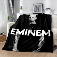 Eminem hip -hop singer printing blanket Warm Flannel Blankets Picnic blanket blankets for beds cubre cama Birthday Gift 1