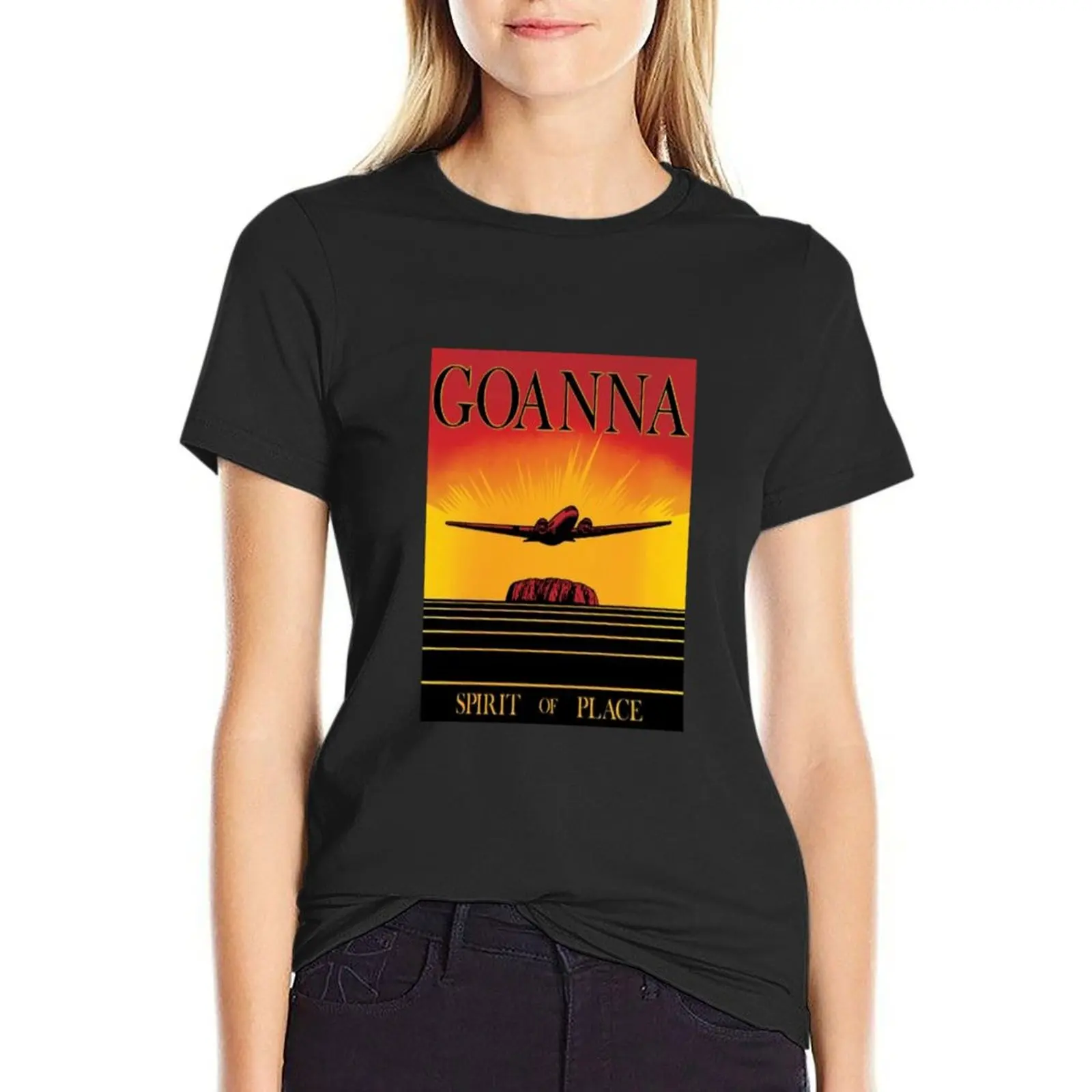 

Spirit of place GOANNA T-shirt summer tops graphics Women's cotton t-shirt