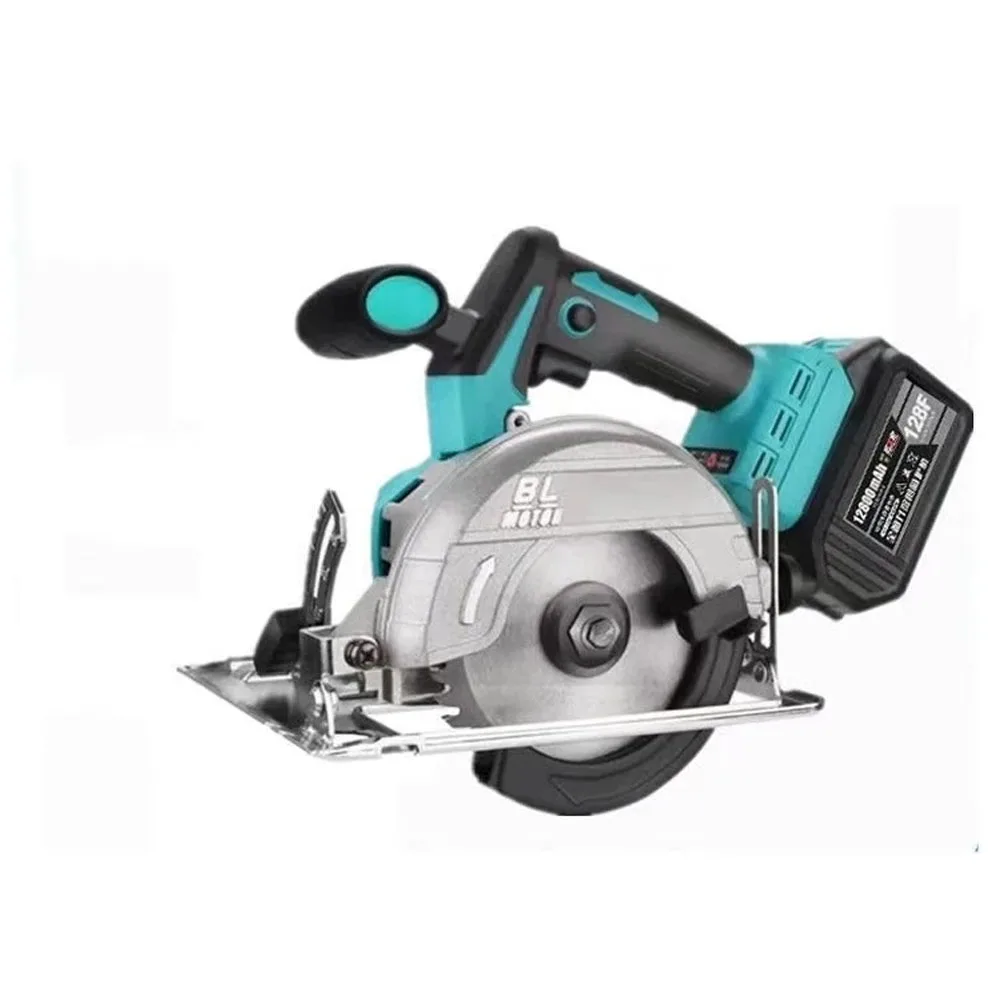 

2023 New 5 inch lithium battery circular saw, rechargeable handheld electric saw, portable circular saw, metal tin logo
