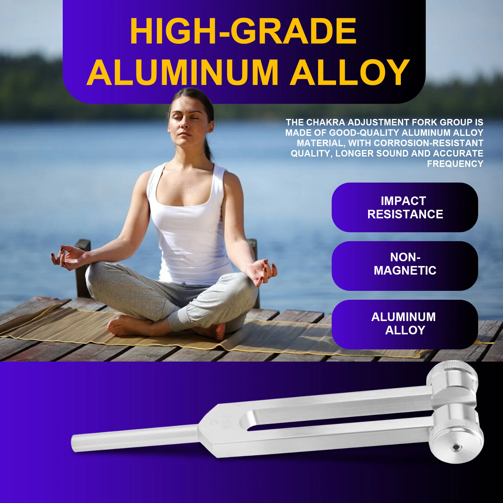 XZLL Tuning Forks Set-128 Hz, 256 Hz, 512 Hz,Tuning Forks Perfect for Healing,Chakra,Sound Therapy,Keep Body, Mind and Spirit