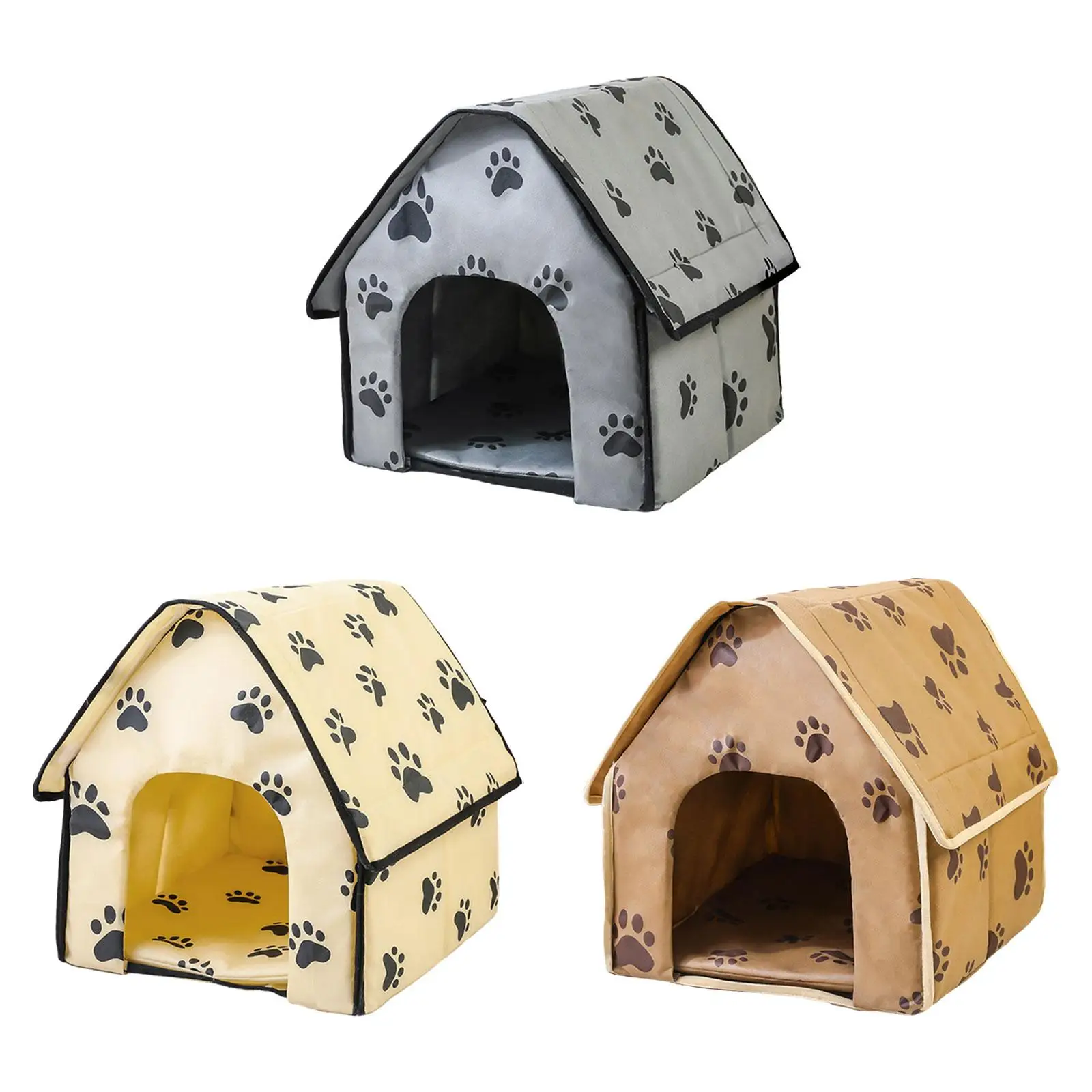 Pet House Kitten House Pieghevole Morbido Antiscivolo Pet Cat Bed For Cats Puppy Kitten Cave Hideout Pet Supplies Winter Warm Pet Bed Nest