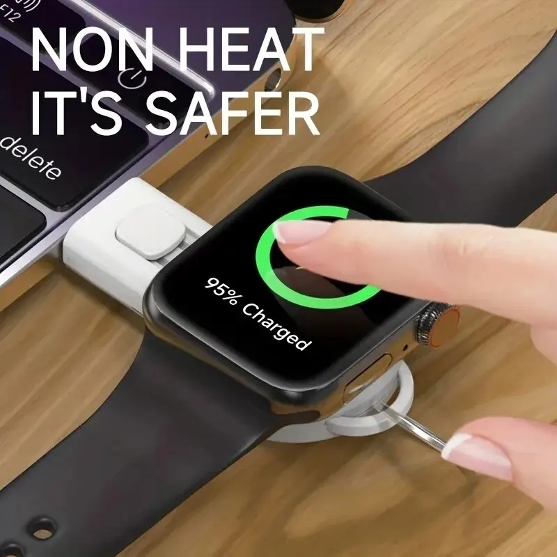 Apple Watch 시리즈 IWatch Ultra 8 7 6 5 4 3 2 휴대용 유형 C USB 고속 충전 스테이션 독용 자기 무선 시계 충전기