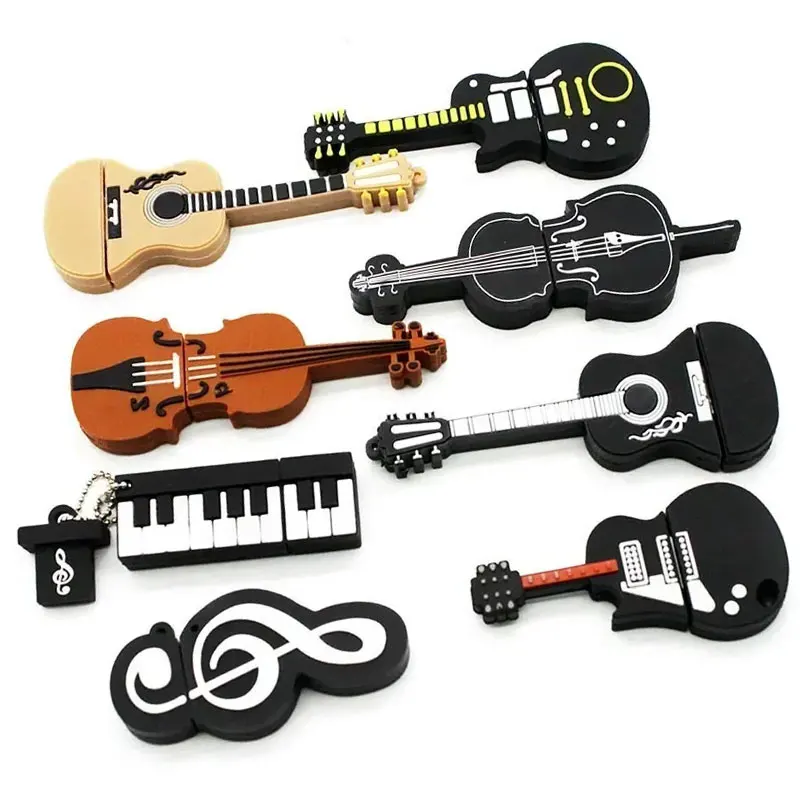 thumbnail image 1 of Memoria USB 2.0 con combinación de guitarra de dibujos animados, 128 GB, 64 GB, 32 GB, transmisión de alta velocidad, 16 GB, 8 GB, 4 GB, 1 of 5