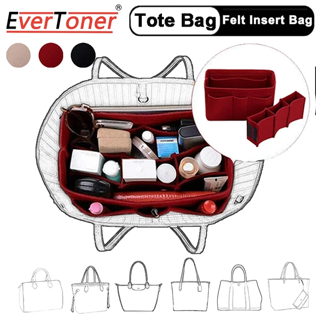 EverToner Felt Handbag Insert Organiser Felt Bag Organizer Handbag