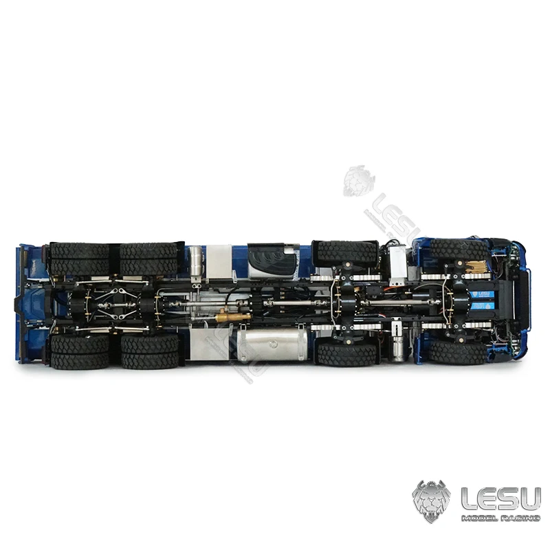 LESU 1/14 truck remote control model Metal toy ro-ro Truck crane Full unloading Paint RTR (KIT) 4