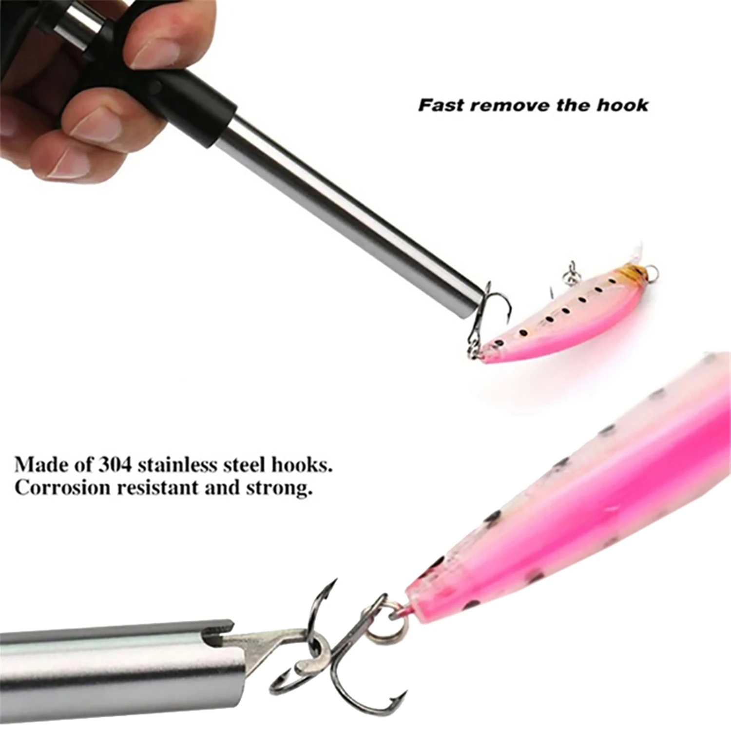 Angeln Haken Remover-Tool Angeln Locken Entferner Aluminium Rohr Haken Detacheur Tragbare Fisch Haken Out Extractor – Detail 3