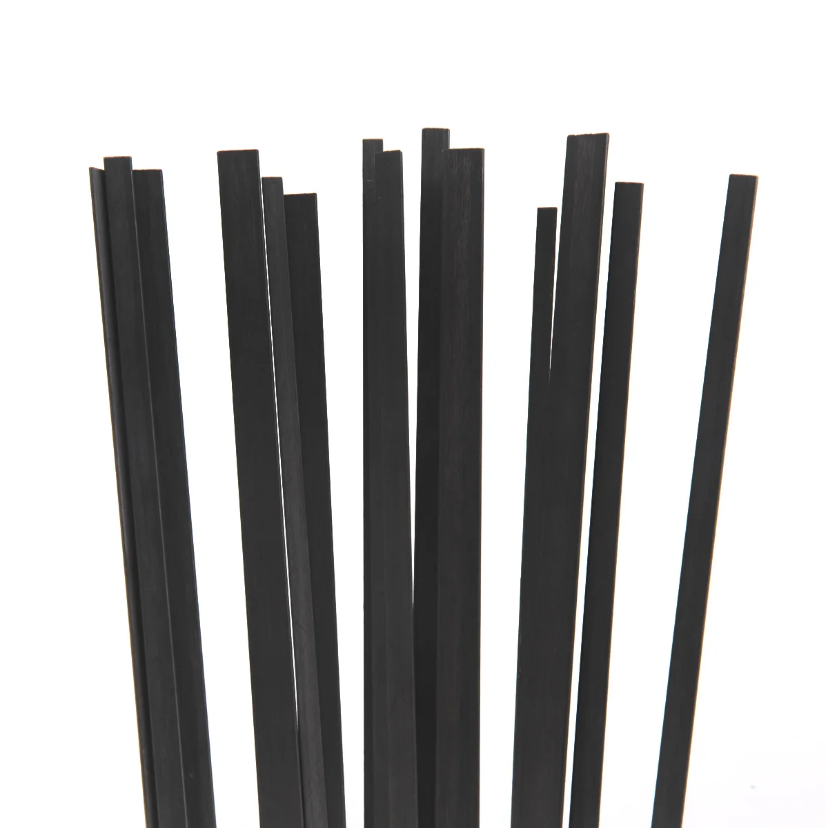 10 개/몫 1x6mm/0.5X3mm/1x3mm/1x4mm/500mm 길이 탄소 섬유 스트립 플랫 바