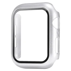 Premium Tempered Glass Screen Protector Case Cover - 44MM (Silver 17)