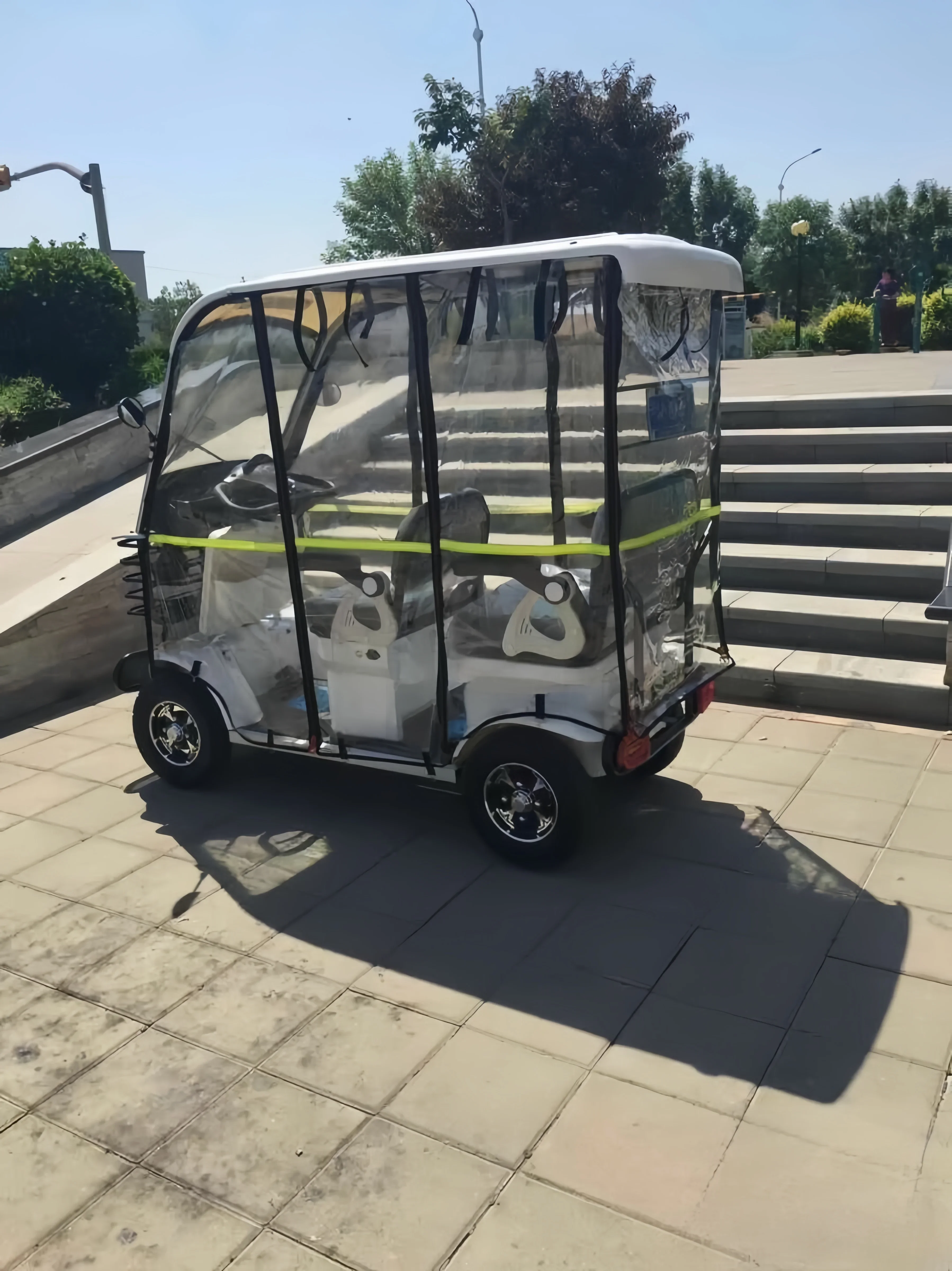 800W 4-wheel Electric Tricycles Adults Open Body Passenger Tricycle Electric Pedal Assist Commute Leisure Comfortable 4-wheel