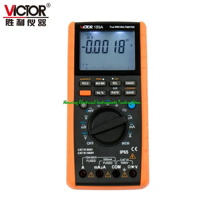 

VICTOR VC189A 0.025% Accuracy True RMS Multi-function Digital Multimeter 55000 counts Display 1000V Fuse Protection USB