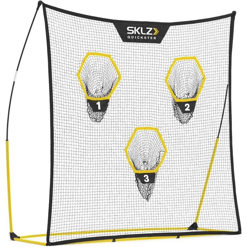 Red de entrenamiento de fútbol portátil SKLZ Quickster para precisión en los pases del mariscal de campo (7 x 7 pies)