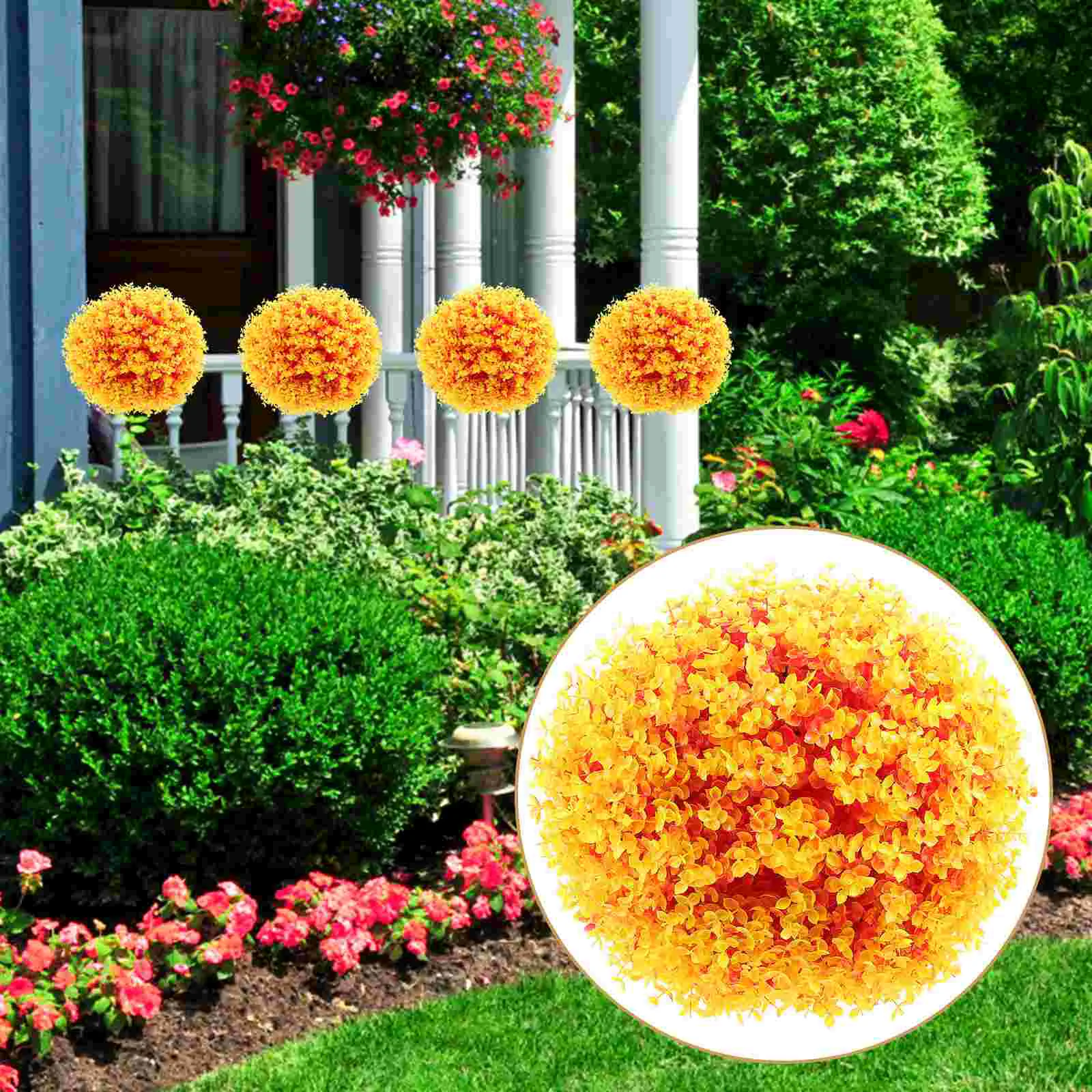 

Healifty Home Decor Fake Plants Artificial Boxwood Topiary Plant Decorative Faux Boxwood Lifelike Plant Sphere Indoor Outdoor