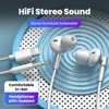 3.5mm Wired Headphones In Ear Headset Wired Earphones with Microphone Bass Stereo Earbuds Sports In-line Control For Phones 2