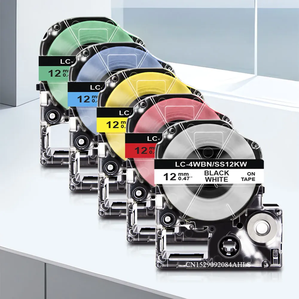White Label Tape Cartridge for Epson Label Printer (Various Widths Available)