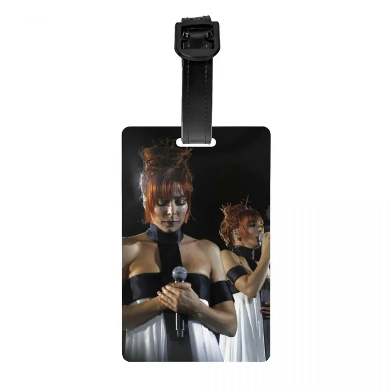 

Mylene Farmer Luggage Tag for Suitcases Funny French Singer Baggage Tags Privacy Cover Name ID Card