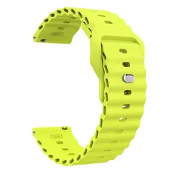 Premium Ocean Band Strap - Universal 22mm Smartwatch Bracelet - Gamin Venu4 45mm (Fluorescent Green)
