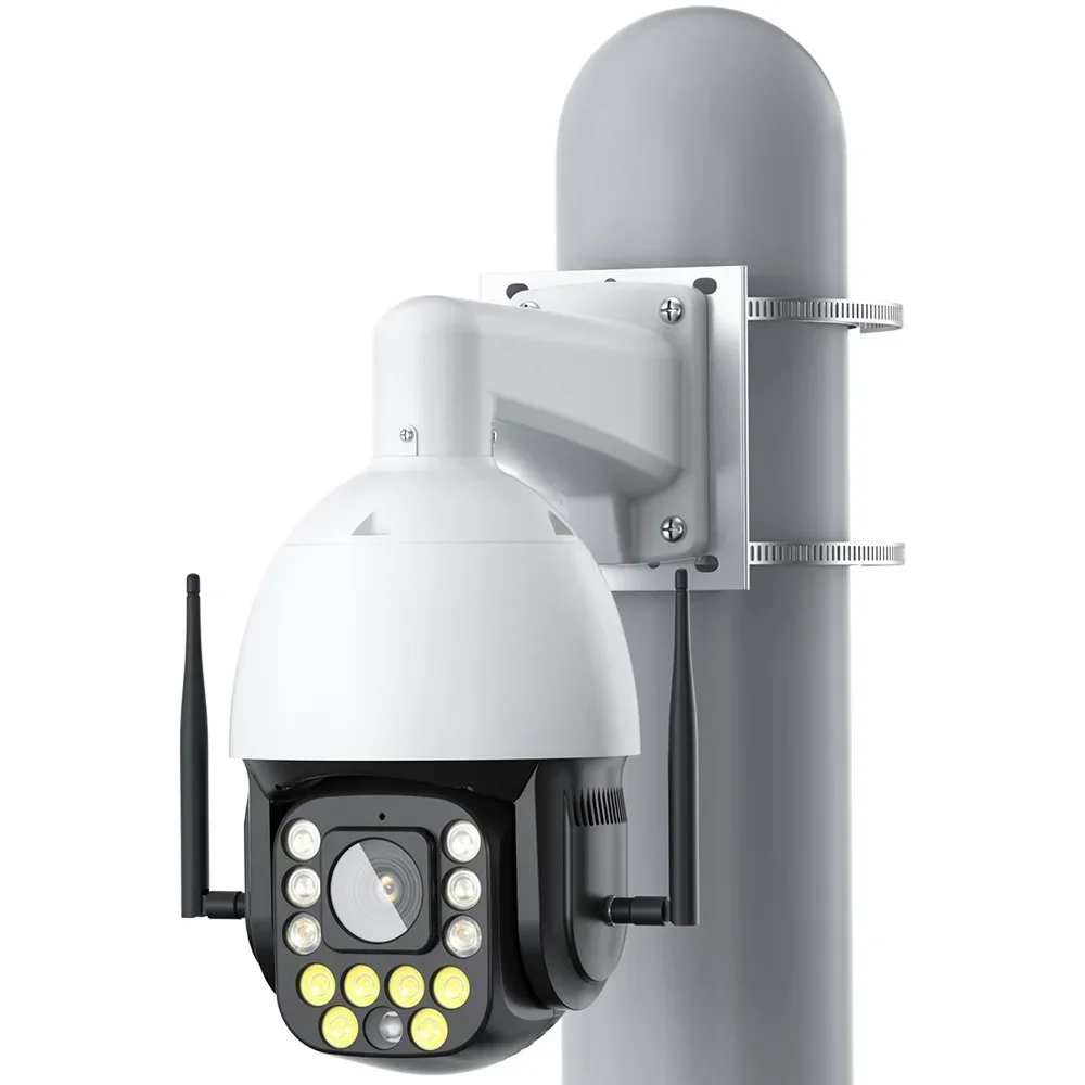 8인치 와이파이 5MP 4K IP 카메라 50배 광학 줌 레이저 IR 야간 투시 인체 감지 야외 보안 4G 심 카드 8MP PTZ 카메라