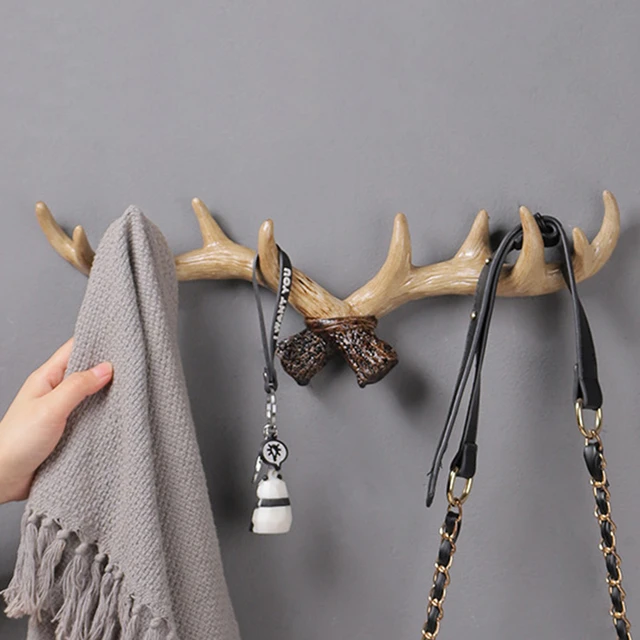 Creatives Resin Antlers Coat Hooks Home Room Storage Hanger Pastoral Wall  Mounted Hanger Decorative Hooks For Bedroom In Stock - AliExpress