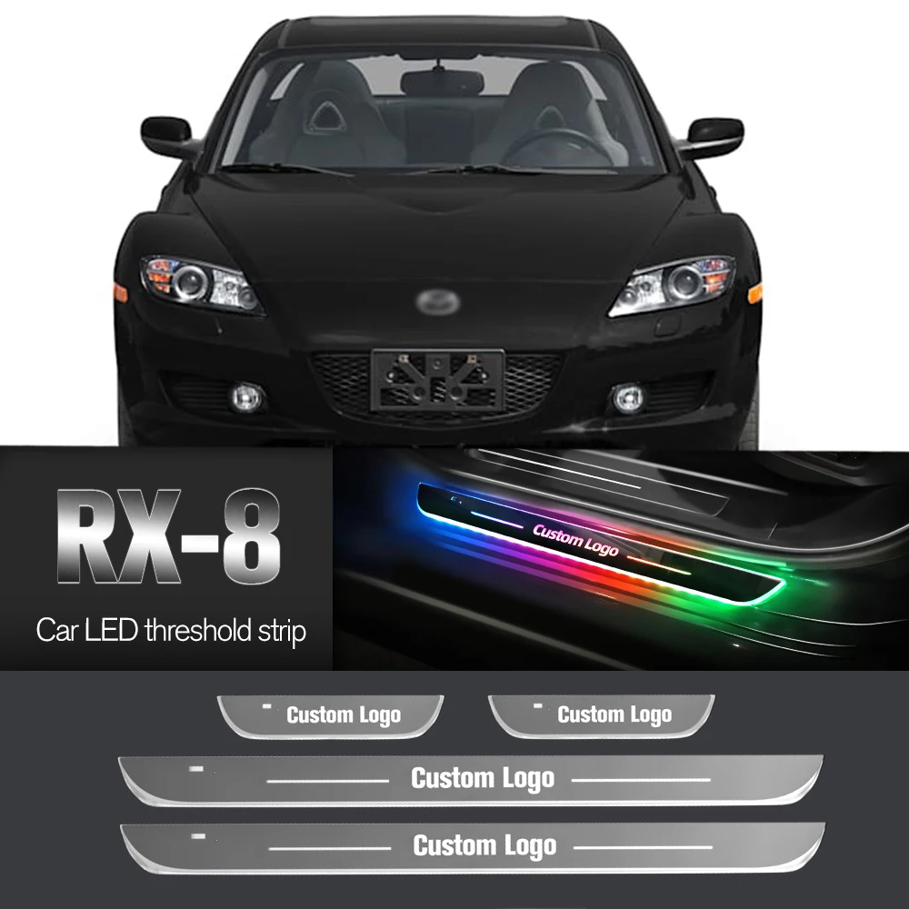 

Car Door Sill Light For Mazda RX-8 RX8 RX 8 2003-2012 2006 Customized Logo LED Welcome Threshold Pedal Lamp Accessories