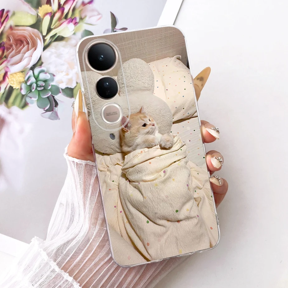 Luxury Bow Flowers Painted Soft Silicone Phone Case Cover