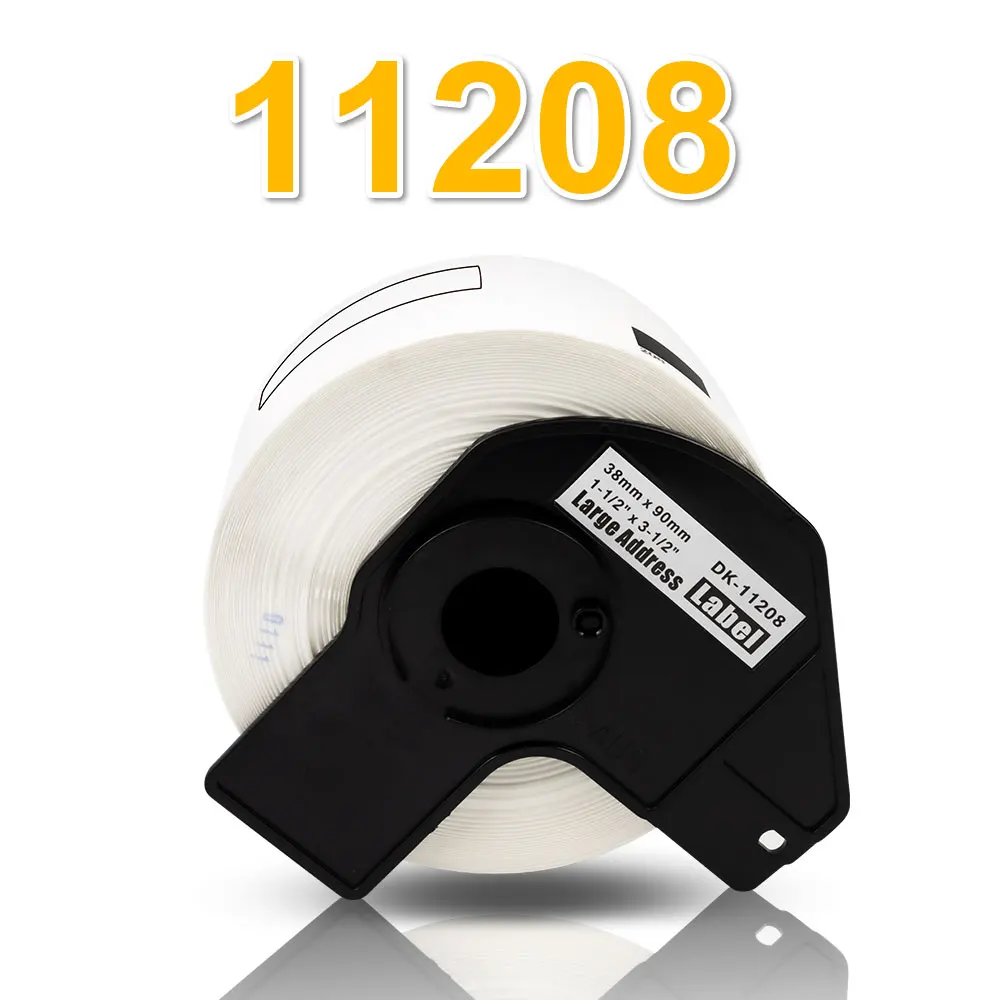Printing Pleasure 20x Compatible DK-11208 38mm x 90mm Étiquettes dadressage 800 Étiquettes par rouleau pour Brother P-Touch QL-500 QL-550 QL-560 QL-570 QL-650TD QL-700 QL-720NW QL-1050 QL-1060N 