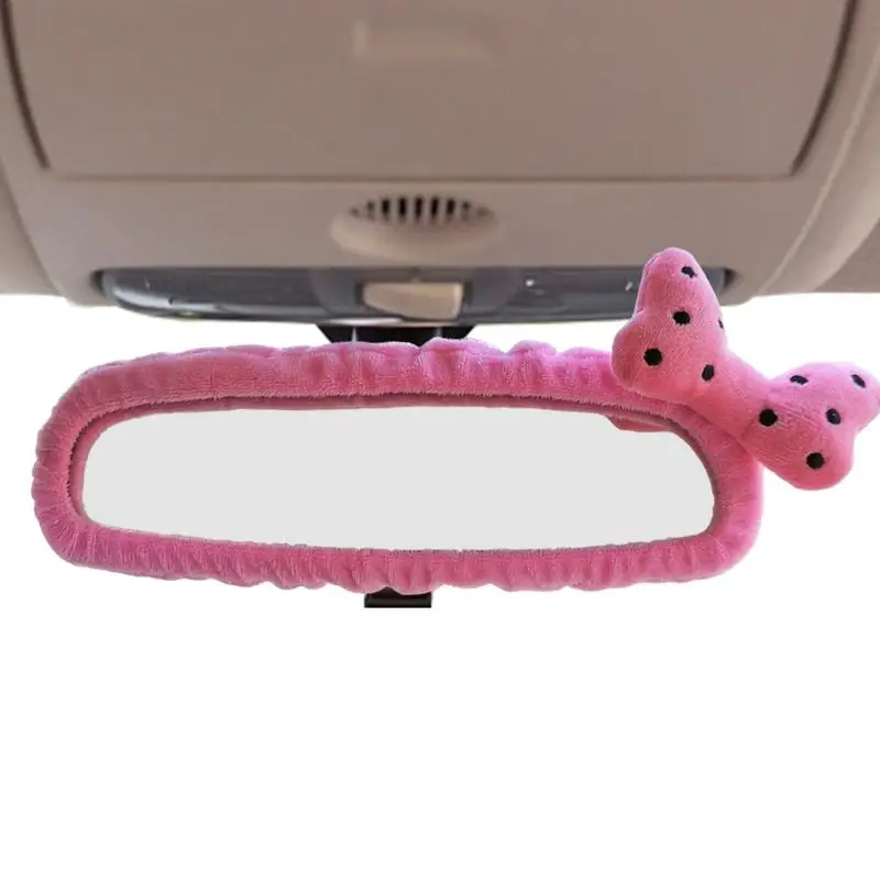 Car Rearview Mirror Cover Cute Bear Auto Rear View Protector Case Lamb/ Bow Tie Car Rearviews Covers For Interior Styling