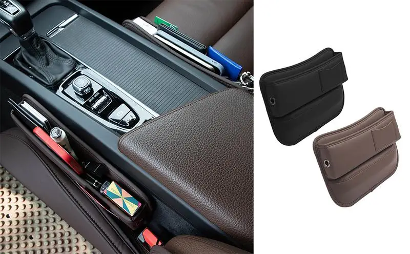 

Car Seat Gap Organizer Leather Storage Box Auto Seat Filling Bag Auto Seat Filler and Console OrganizerLeak Prevention Supplies