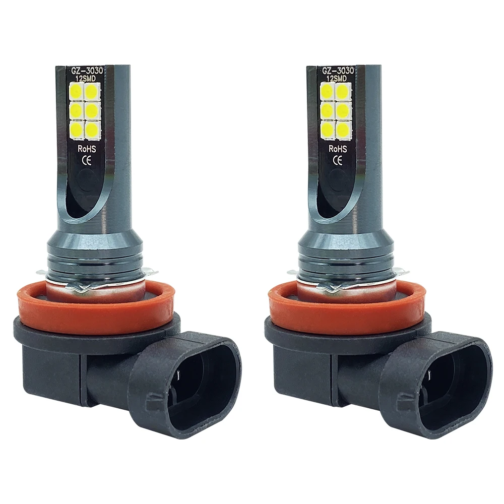 LED Car Lights 2Pcs H8 H9 H11 LED Car Fog Light Bulbs DRL Motorcycle Headlight