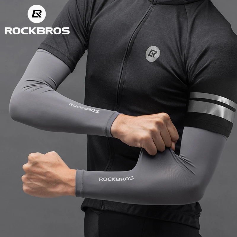 

ROCKBROS Ice Silk Sun Protection Cycling Arm Sleeves Cool Breathable Men Women Outdoor Sport Driving Arm Guard For Summer