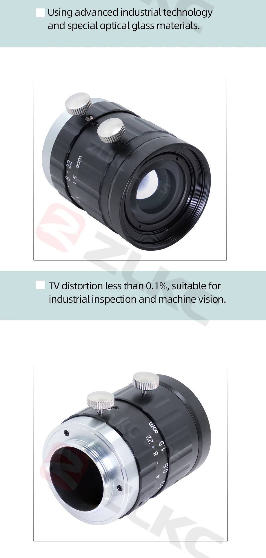 HD 20 Megapixel 35 mm feste Brennweite 1,1 Zoll großer Sensor, geringe Verzerrung, Bildverarbeitungslinsen, C-Mount, F2,8, industriell, 20 MP – Detail 10