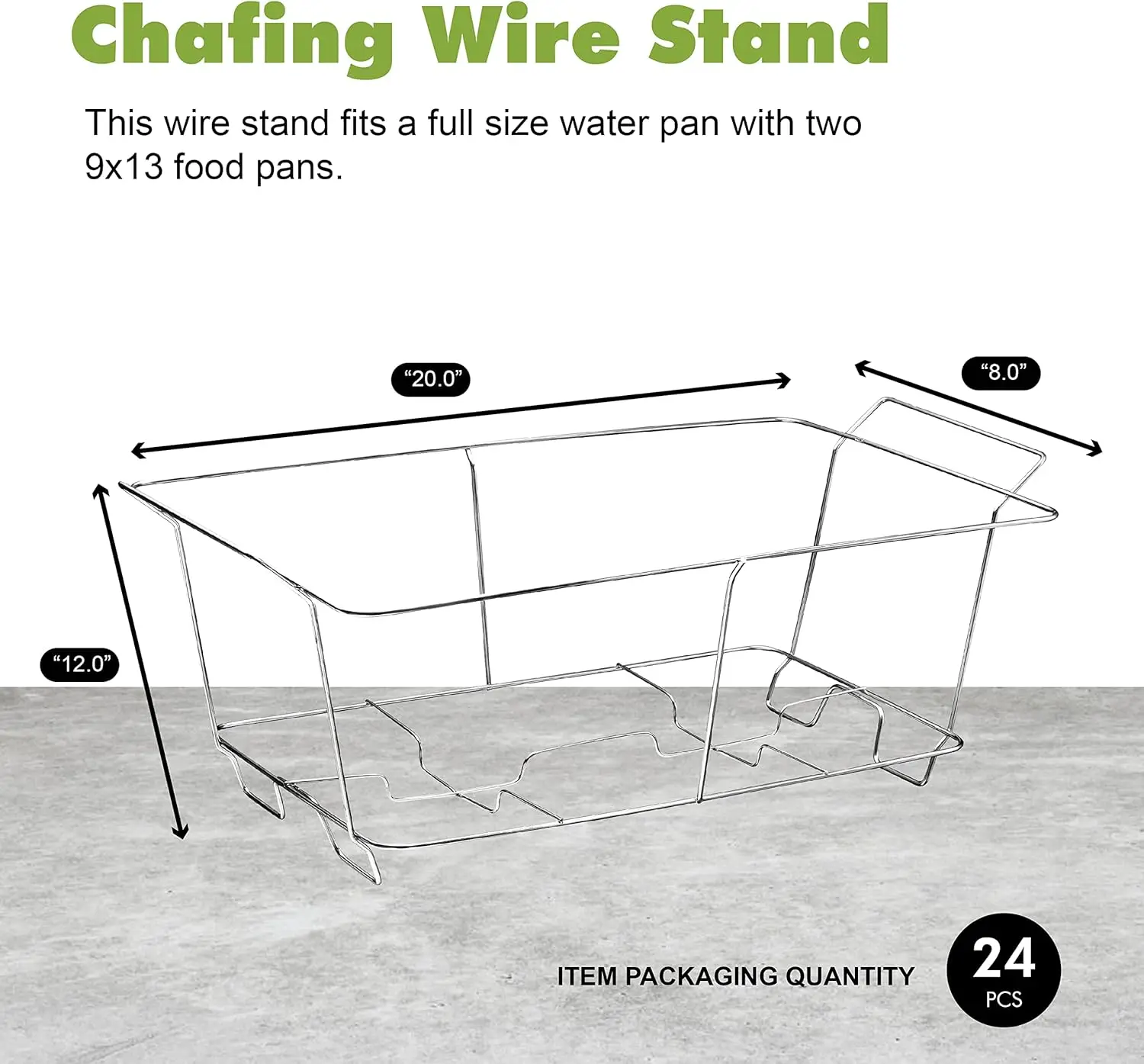 Chafing Wire Rack et Stand-24 Pack Full Size Racks For Dish Serving Trays Food Warmer catering supplies
