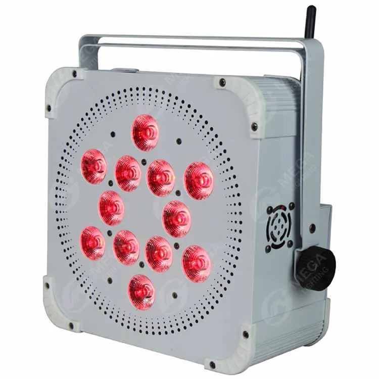 전문 dj 조명 led 평면 파 12x18W RGBAW-UV 6in1 dmx 와이파이 무선 배터리 전원 led uplights 12pcs 무선 DMX