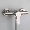 SUS304 stainless steel bathroom shower faucet wall-mounted shower cylinder faucet hot and cold water control valve switch faucet 1